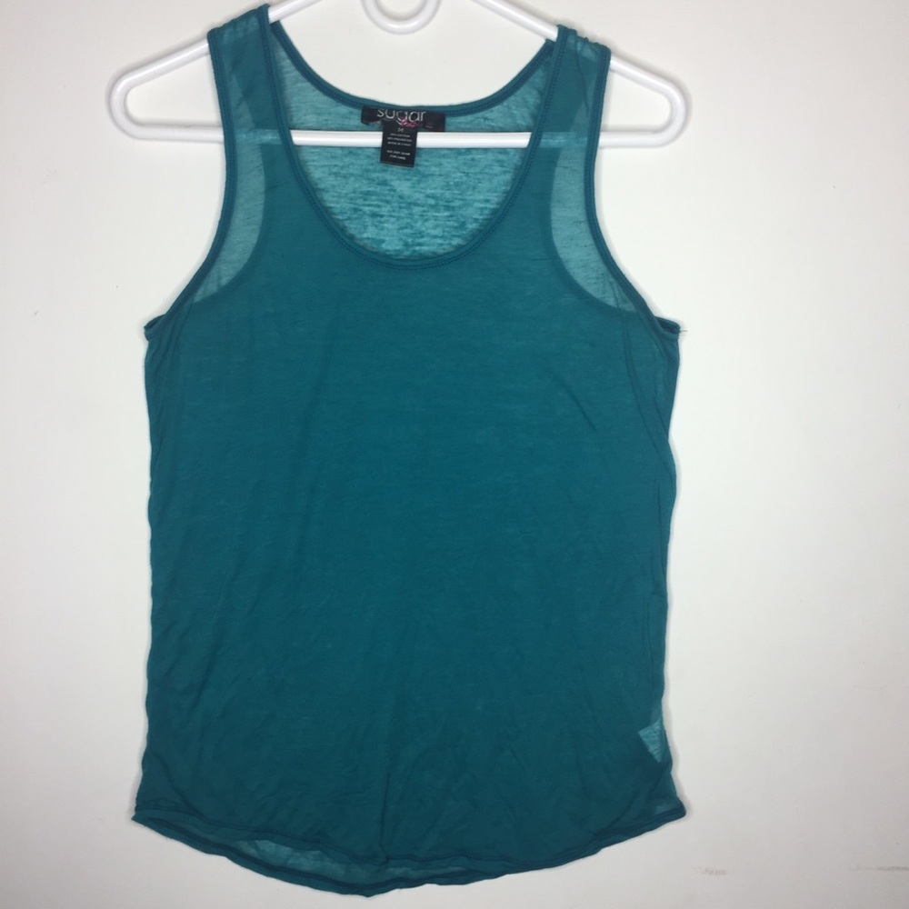 Sugar Rush Medium Teal Tank Top